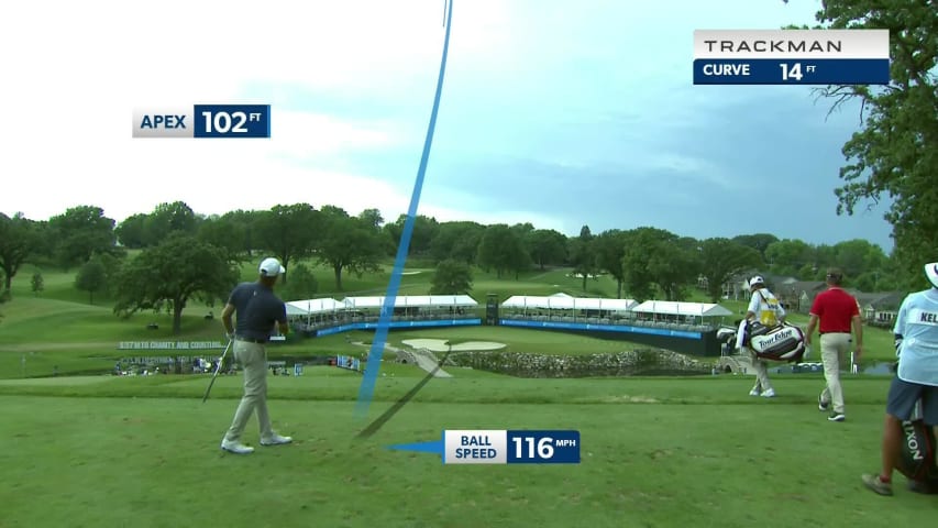 Jerry Kelly makes birdie on No. 17 at Principal