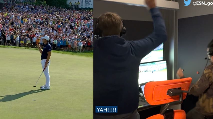 Hovland's winning putt called by Norwegian broadcasters