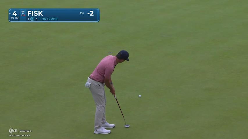 Steven Fisk sinks a 22-foot birdie putt on No. 4 at RBC Canadian