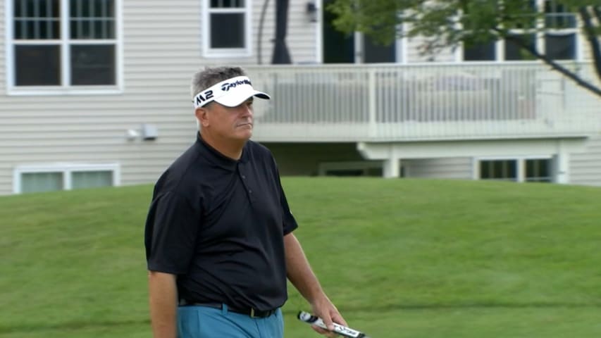 Paul Goydos judges breaking putt to perfection at 3M Championship