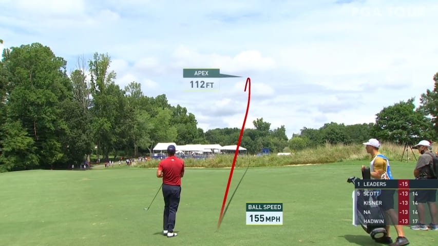 Adam Scott reaches par-5 15th in two to set up birdie at Wyndham