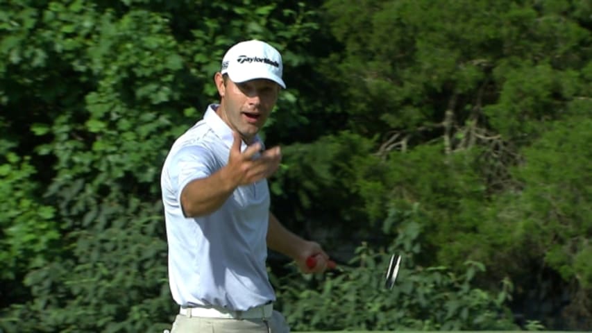 Shawn Stefani birdies No. 16 at Quicken Loans