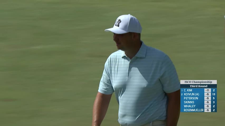 Marcus Armitage sinks a 37-foot birdie putt on No. 13 at ISCO Championship