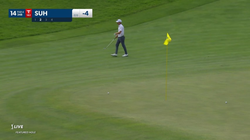 Justin Suh makes birdie on No. 14 at John Deere