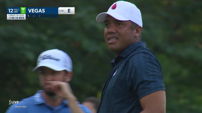 Jhonattan Vegas makes birdie on No. 12 at Wyndham