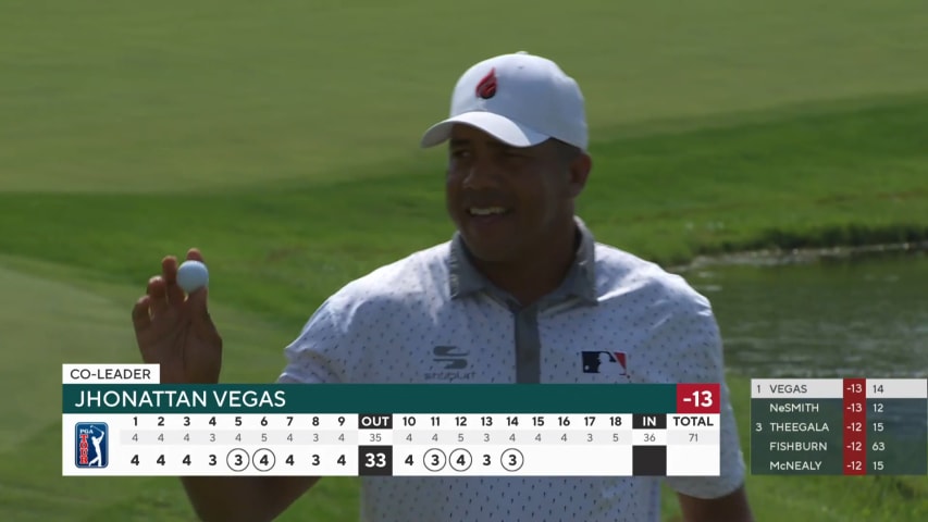 Jhonattan Vegas grabs share of lead with birdie on No. 14 at 3M Open