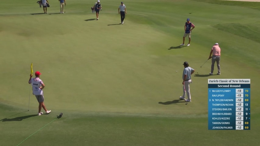 Andrew Novak pours in birdie putt at Zurich Classic