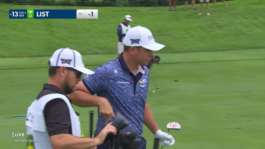 Luke List's nice approach from 103-yards sets up birdie at John Deere