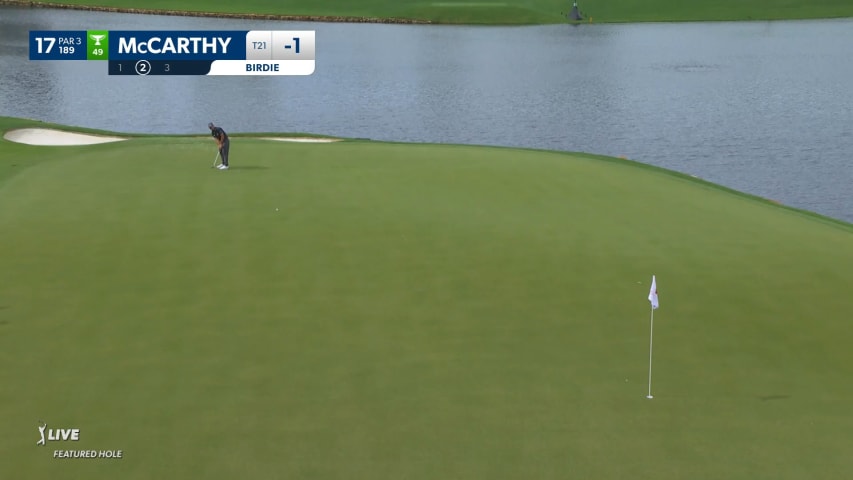 Denny McCarthy buries a 73-foot birdie putt at Wells Fargo