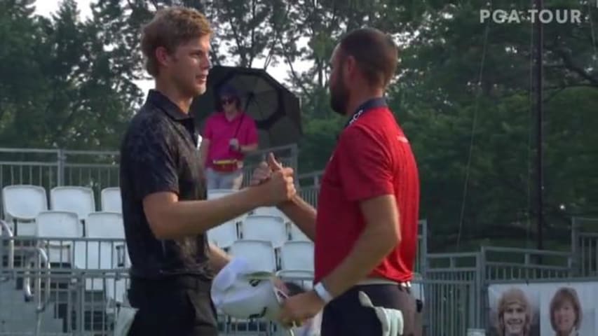 Cam Davis makes par to win on fifth playoff hole at Rocket Mortgage