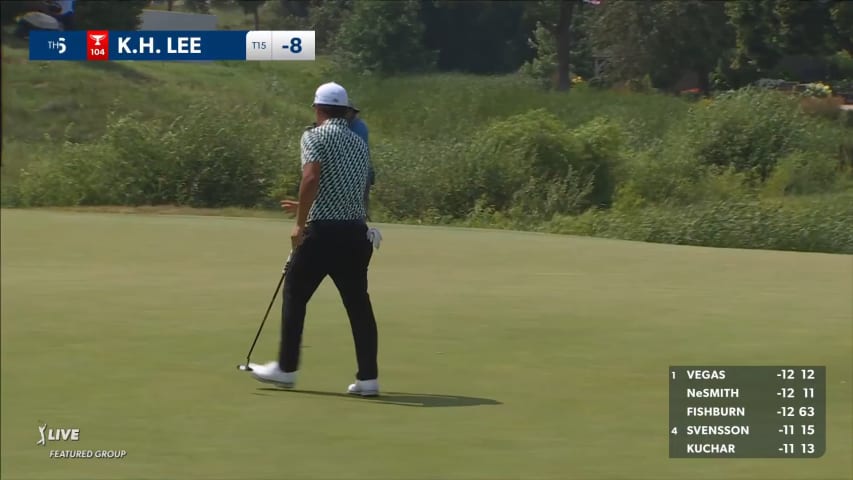 K.H. Lee rolls in putt for birdie at 3M Open