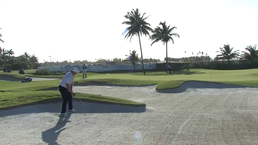 Grayson Murray impressive bunker shot leads to birdie at Puerto Rico