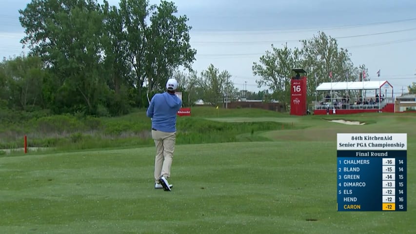 Jason Caron dials in approach to set up birdie at KitchenAid Senior PGA