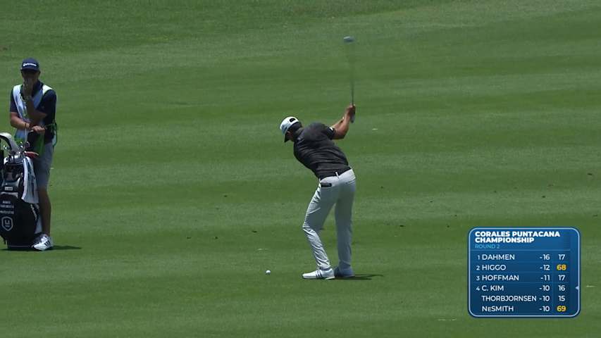 Michael Thorbjornsen's gorgeous approach sets up birdie at Corales Puntacana