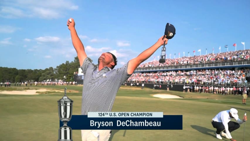 Bryson DeChambeau’s difficult up-and-down to clinch win at the U.S. Open