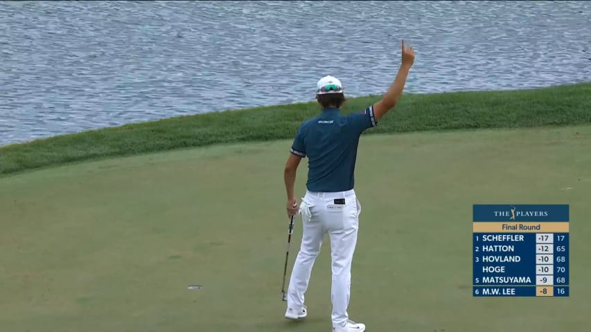 Min Woo Lee's tight tee shot leads to birdie at THE PLAYERS