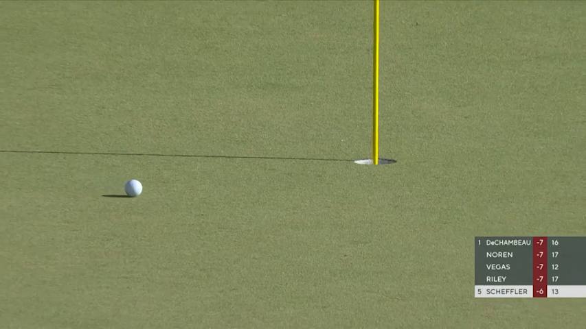 Scottie Scheffler drives the green to set up tap-in eagle at PGA Championship