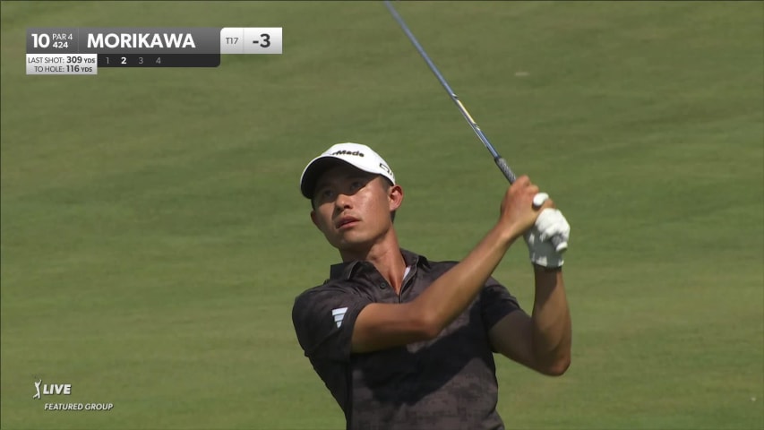 Collin Morikawa goes flag hunting to set up birdie at TOUR Championship