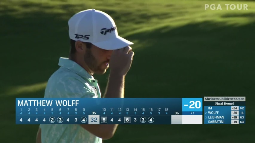 Matthew Wolff's solid wedge and birdie at Shriners