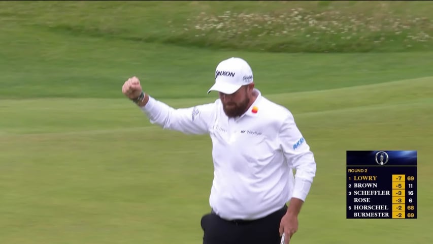 Shane Lowry drains clutch birdie putt to end his day at The Open
