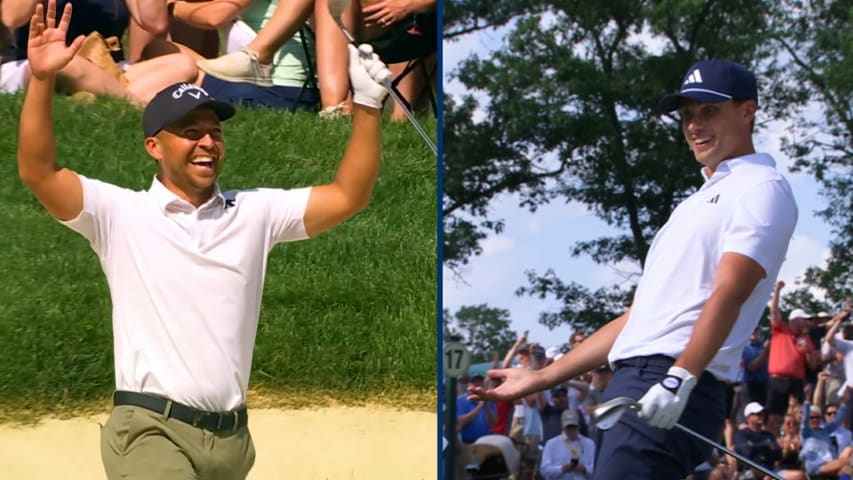 Schauffele and Åberg's unbelievable bunker hole-outs are the Shots of the Day