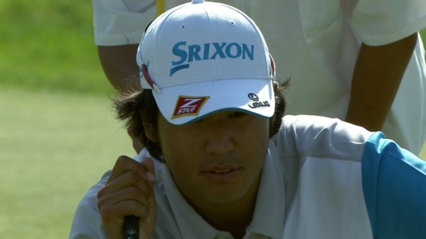 Hideki Matsuyama’s approach sets up birdie on 72nd hole at the Memorial