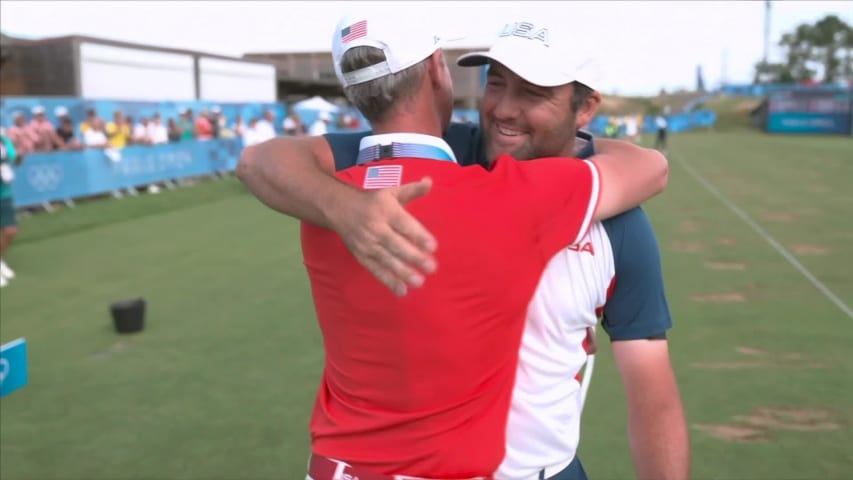 Scottie Scheffler secures gold medal at Olympic Men's Golf
