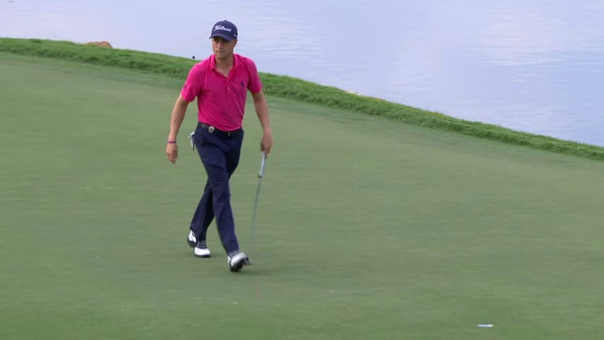 Justin Thomas's well-played tee shot at PGA Championship