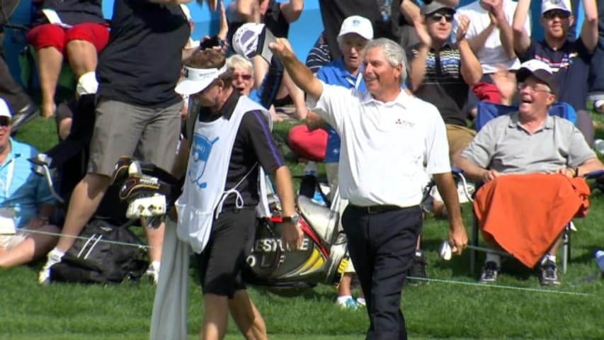 Fred Couples' incredible hole out for eagle at Shaw