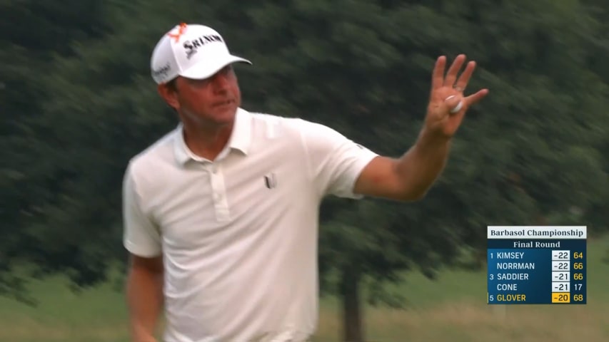 Lucas Glover drains closing par putt at Barbasol