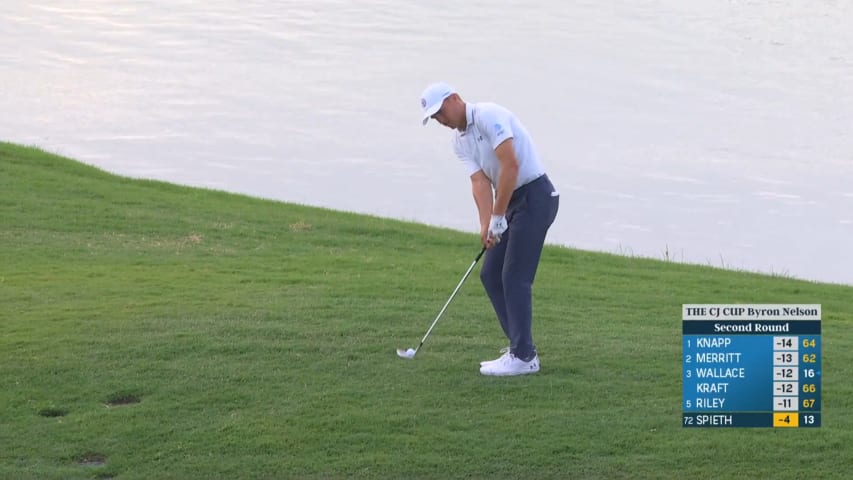 Jordan Spieth gets up-and-down for birdie at THE CJ CUP