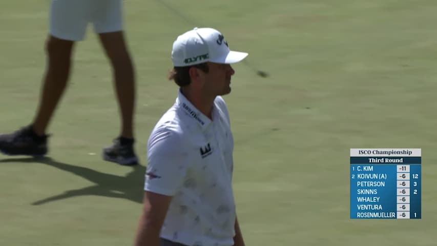 Will Gordon sinks a 24-foot eagle putt on No. 7 at ISCO Championship