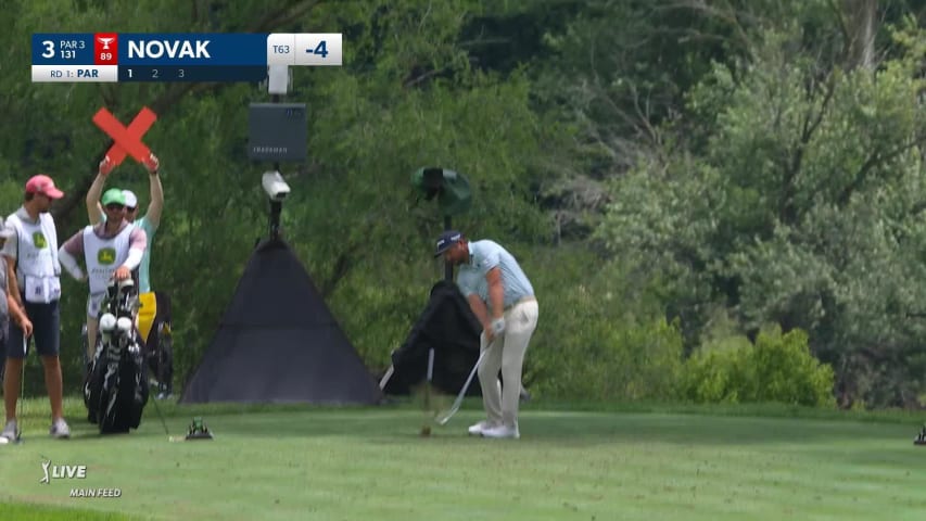 Andrew Novak spins tee shot to kick-in birdie range at John Deere