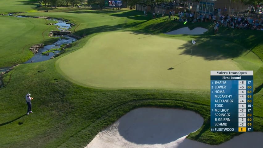 Tommy Fleetwood gets up-and-down for birdie at Valero