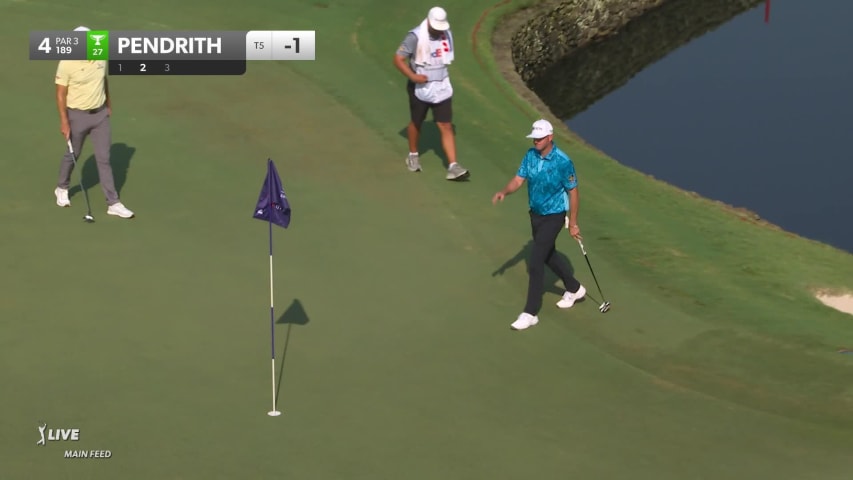 Taylor Pendrith sinks birdie putt from the fringe at FedEx St. Jude