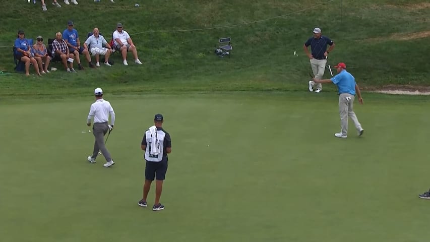 Ken Duke walks in birdie putt at DICK'S Open