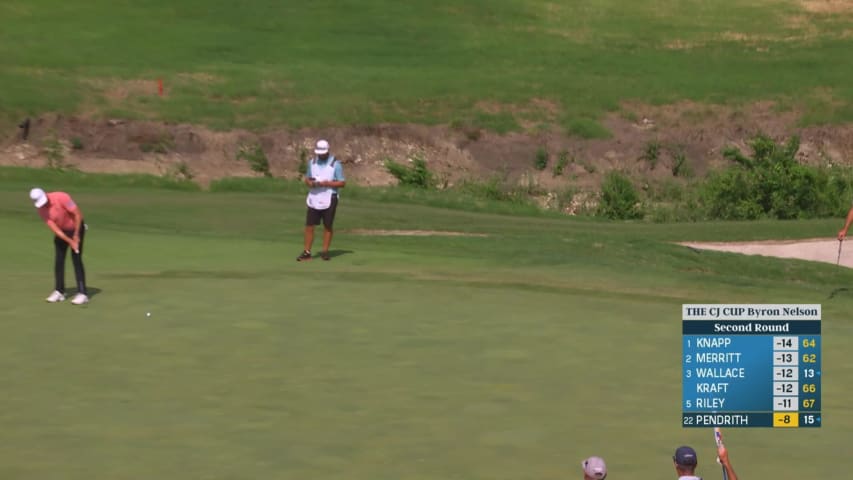 Taylor Pendrith sinks a 32-footer for birdie at THE CJ CUP