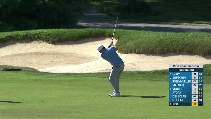 Steven Fisk makes birdie on No. 12 at ISCO Championship