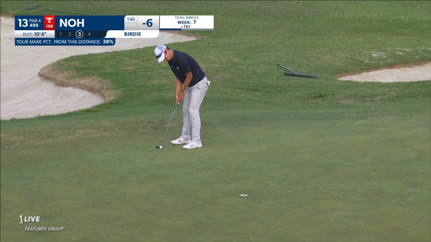 Seung-Yul Noh rolls in birdie putt at THE CJ CUP