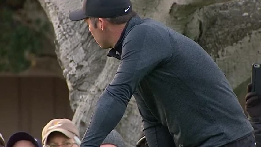 Paul Casey sinks birdie from the fringe at AT&T Pebble Beach