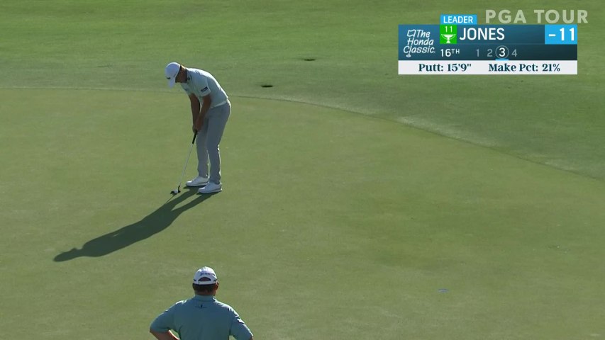 Matt Jones makes birdie putt from 16-feet at Honda