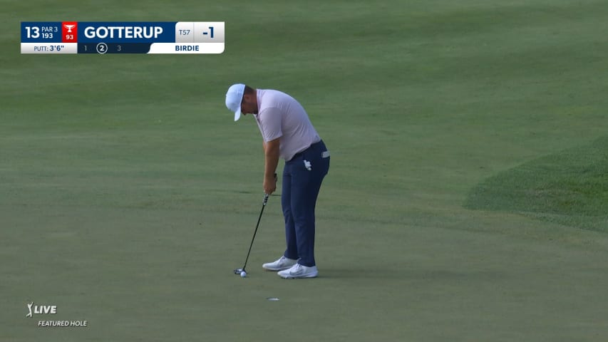 Chris Gotterup nearly aces No. 13 with tee shot to 3 feet at 3M Open