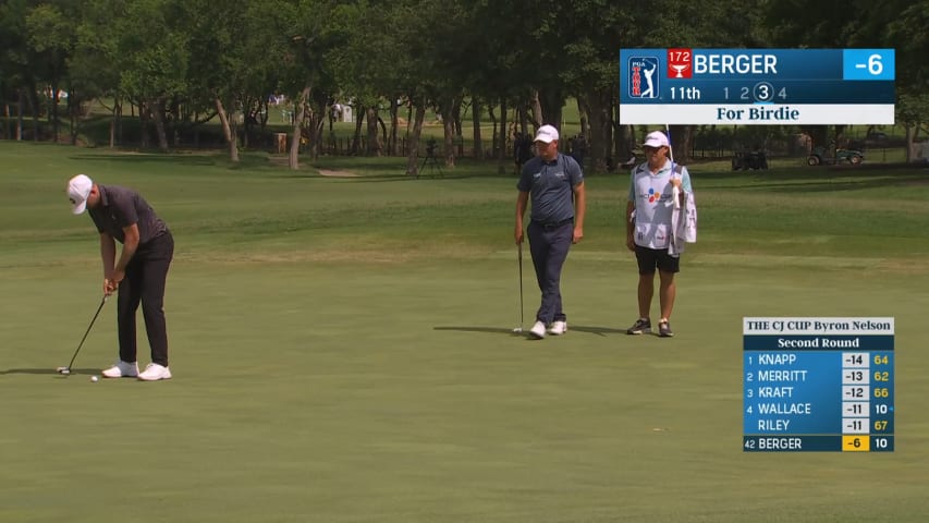 Daniel Berger pours in birdie putt at CJ CUP Byron Nelson