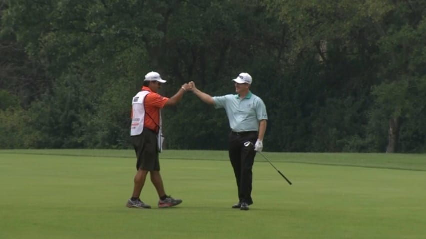 Jeff Maggert's beautiful eagle hole out at the Encompass Championship