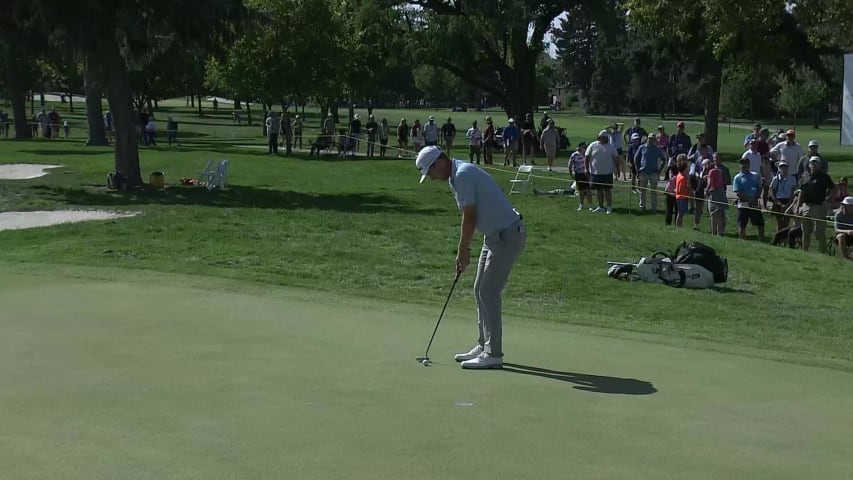 Ryan Gerard makes birdie on No. 16 at Albertsons Boise Open