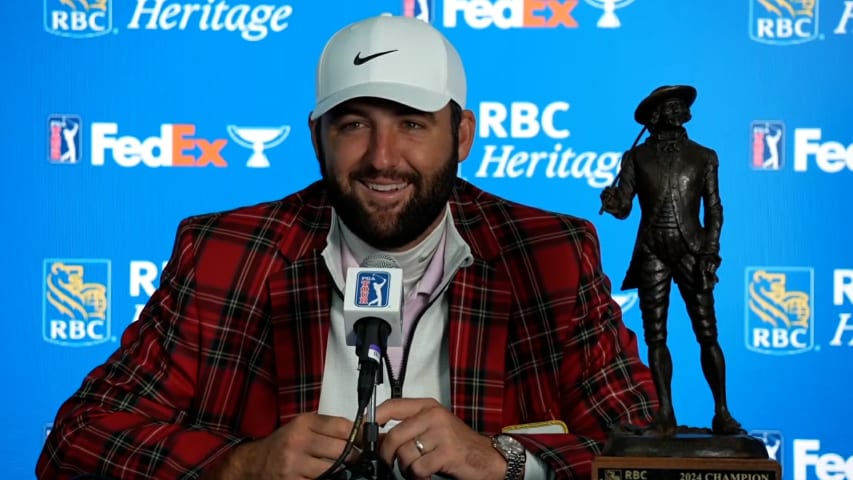 Scottie Scheffler news conference after winning at RBC Heritage