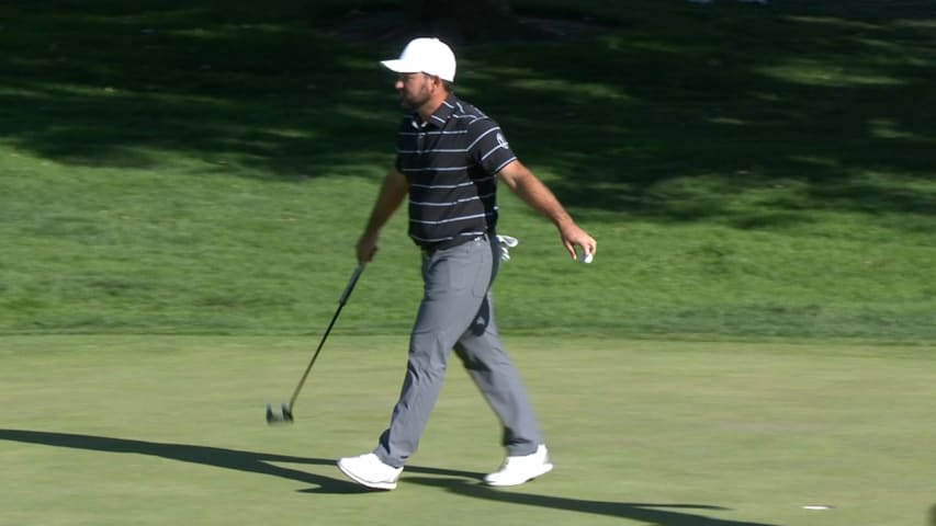 Roberto Diaz dials in for birdie on No. 14 at Albertsons