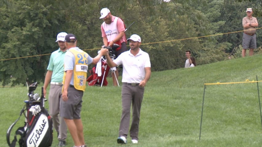 Rhein Gibson's flop shot drops for an eagle is the Shot of the Day