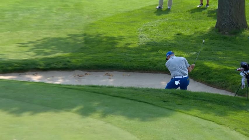 Duffy Waldorf's bunker shot for eagle at Sanford International