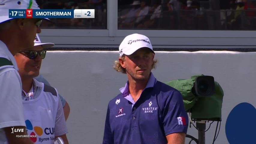 Austin Smotherman sticks tee shot tight to set up birdie at THE CJ CUP